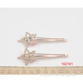 2 on a card star diamond/faceted glass stones hair pin